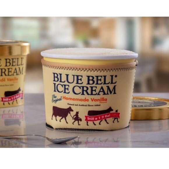 NWOT Blue Bell Ice Cream Homemade Vanilla 1/2 Gallon Koozie Koolie - Picture 3 of 6